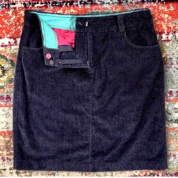 Boden Dresses & Skirts - BODEN Wide Wale Corduroy Skirt in Navy